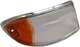 Blinkerglas links f�r Opel Kadett A orange-wei�, mit Chromrand. | www.oldtimer-lampen.de