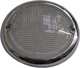 Blinkerglas links f�r VW Transporter bis 1968,  wei�, mit Chromrand. | www.oldtimer-lampen.de