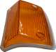 Blinkerkappe Volvo 144-145, links passend,  orange mit silberfarbenen Rand. | www.oldtimer-lampen.de